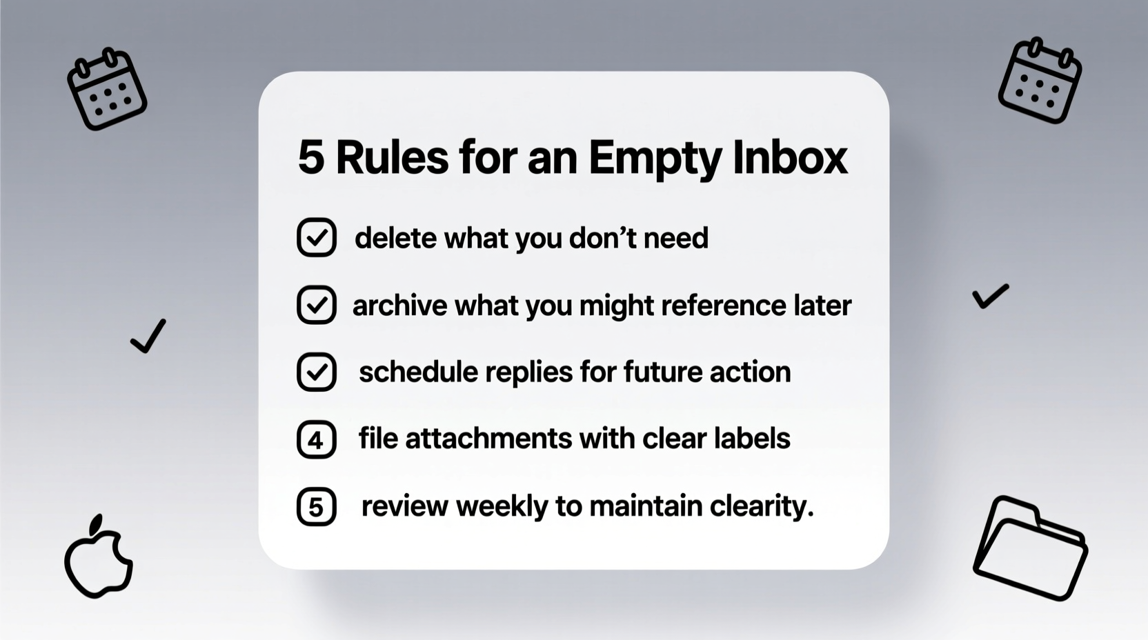 5 rules for an empty inbox