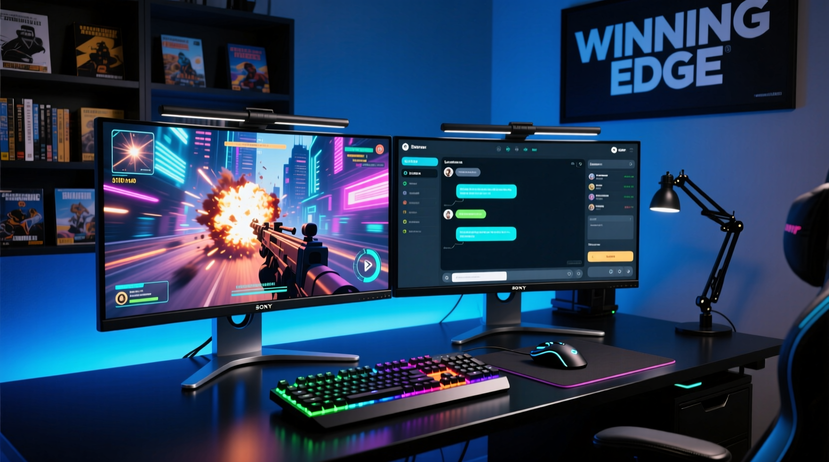 split screen gaming setup is dual monitor really giving an edge