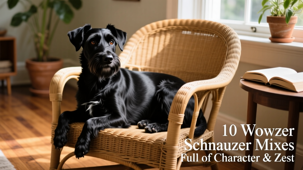 Black Schnug lounging on chair