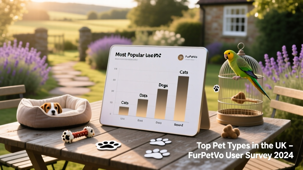 Bar chart showing the most popular pet types among FurPetVo users in the UK