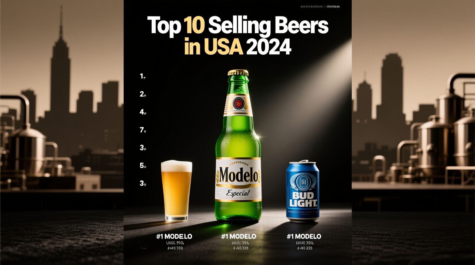 Top 10 Selling Beers in USA 2024: Modelo Dominates as Bud Light Falls