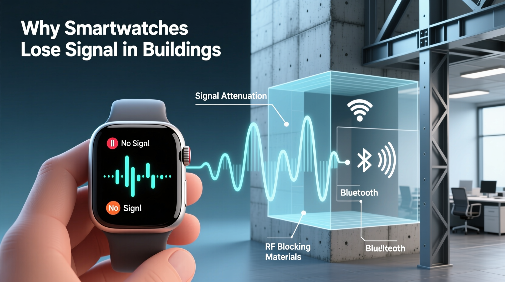 why does my smartwatch lose signal in certain buildings
