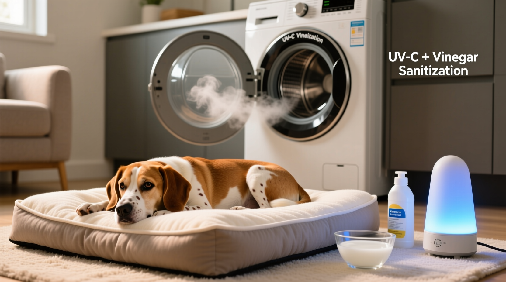 sanitize pet bedding without bleach