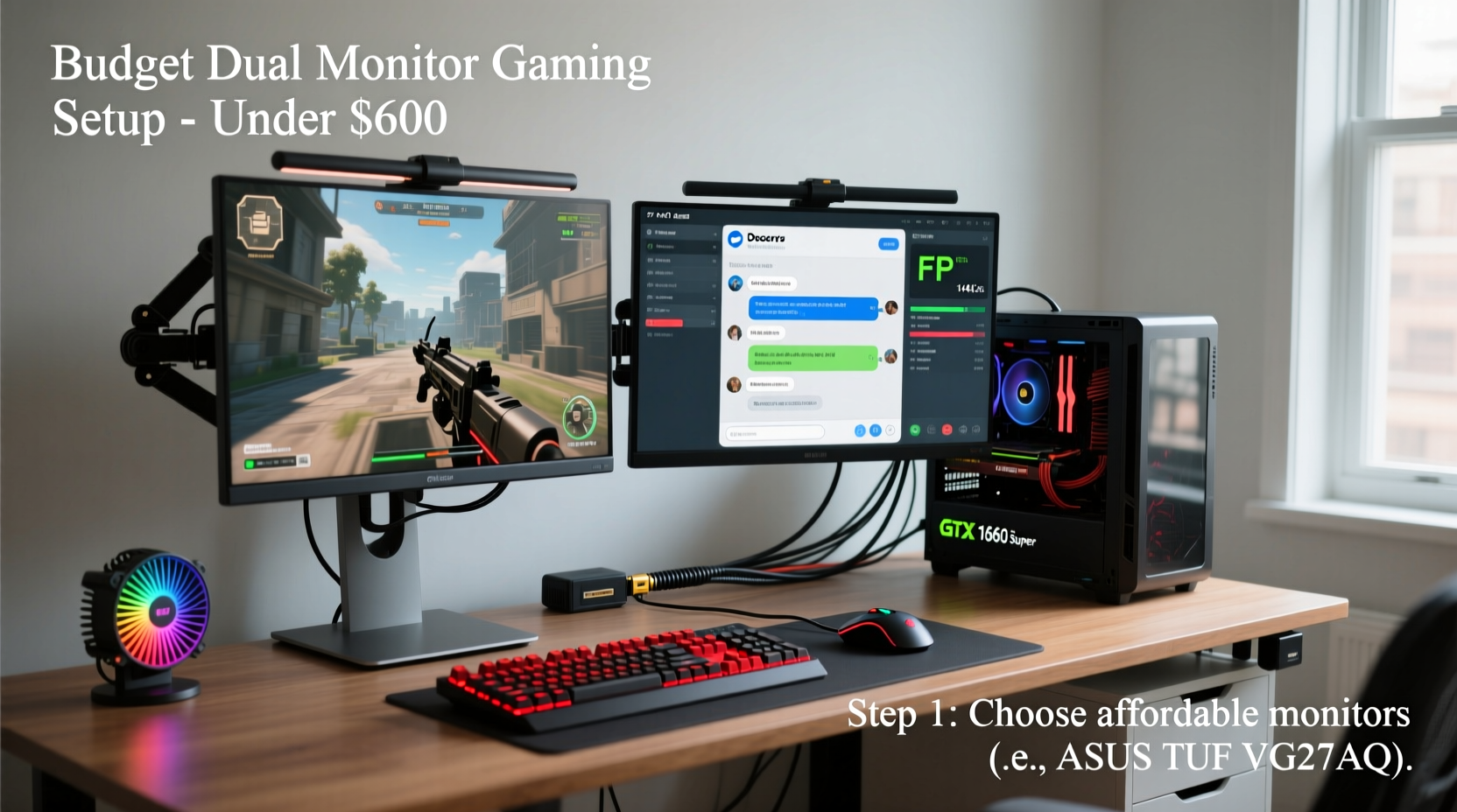 step by step guide to setting up a dual monitor gaming setup without breaking the bank