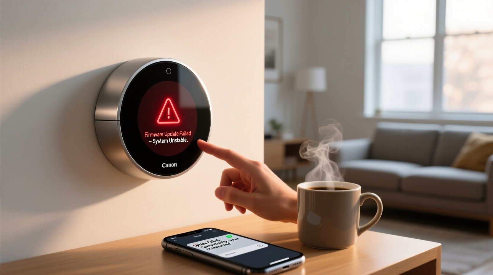 why is my smart thermostat acting up after a firmware update fixes