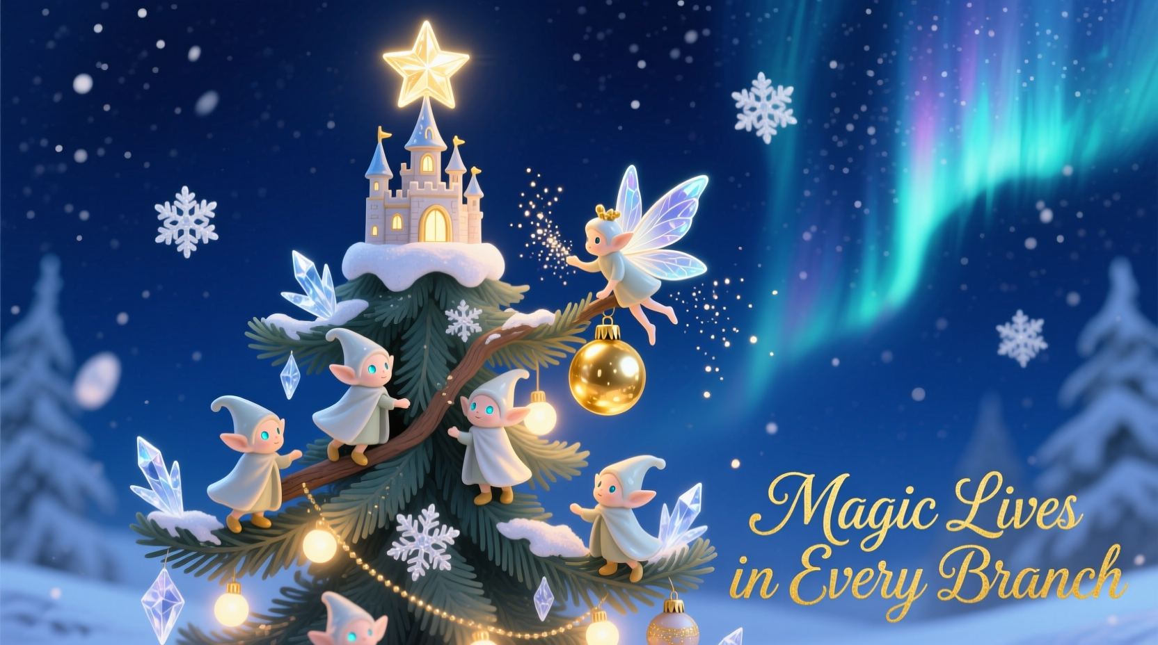 how to add fairy tale magic to your christmas tree with tiny figurines