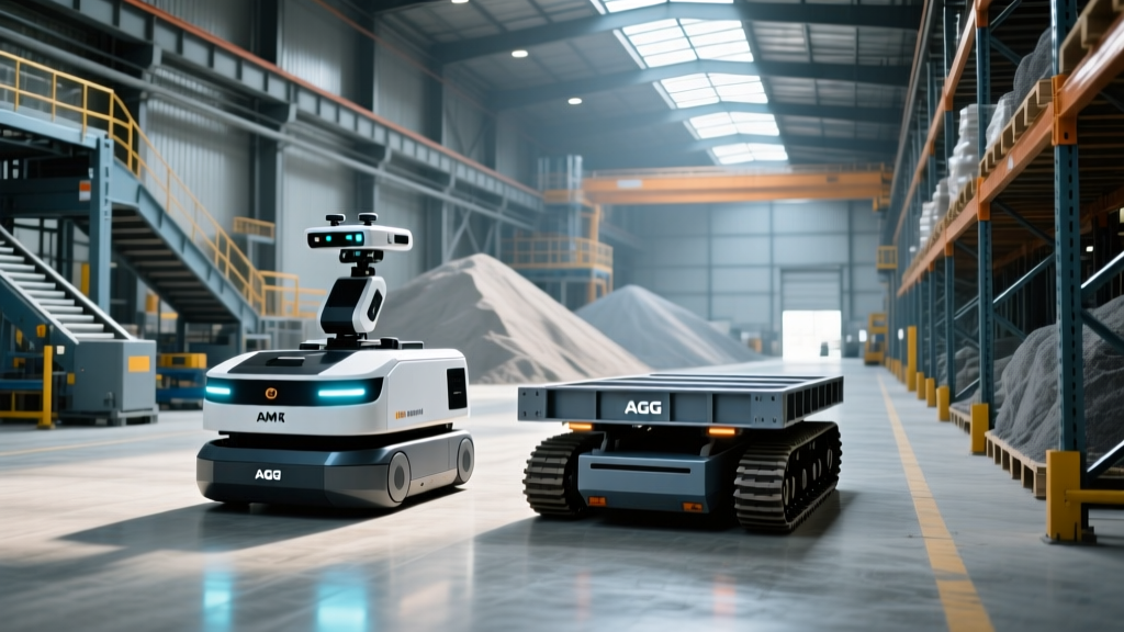 AMRs vs AGVs for Bulk Material Handling Equipment Manufacturers