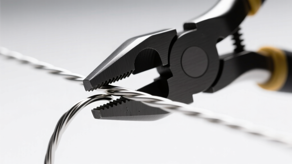 Nylon jaw pliers gently straightening a kinked piece of 20-gauge Argentium silver wire without leaving any visible scratch marks