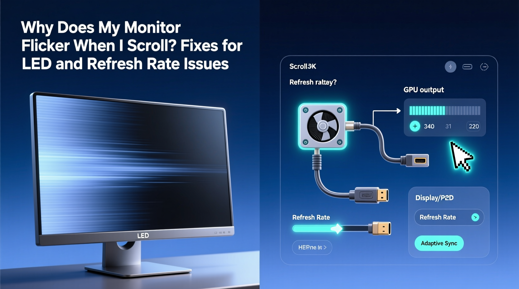 why does my monitor flicker when i scroll fixes for led and refresh rate issues