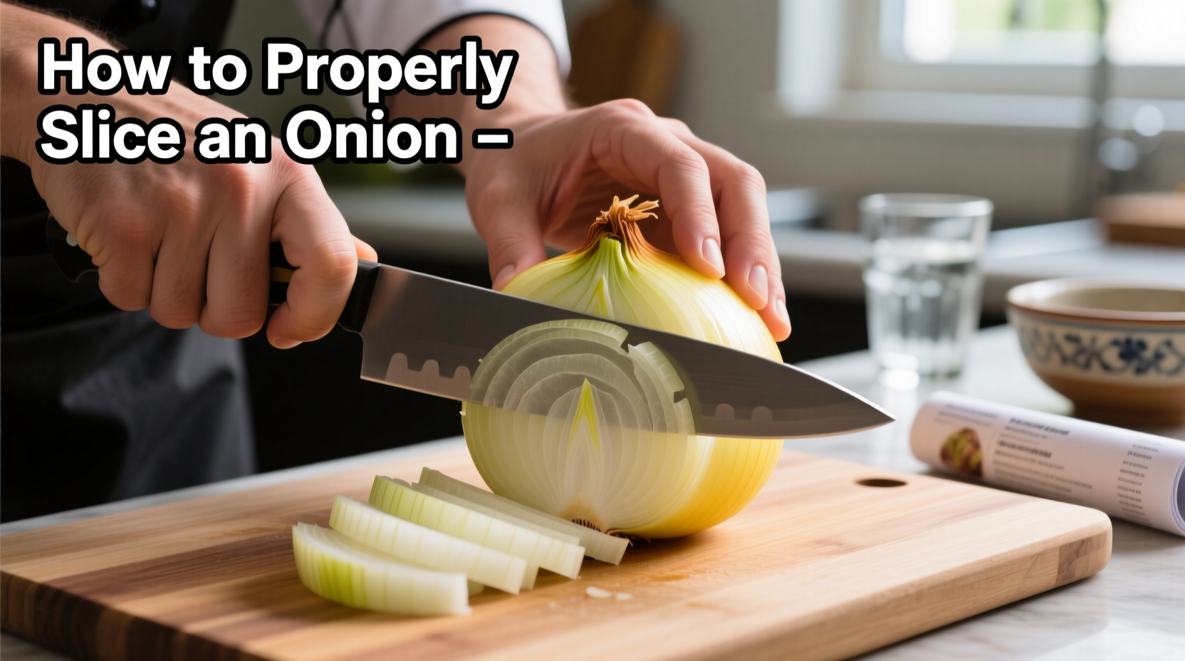 how to properly slice an onion