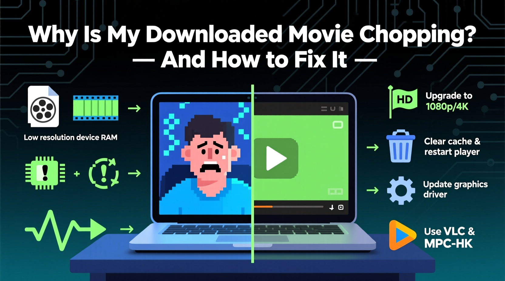 why does my downloaded movie play choppy and how to smooth playback