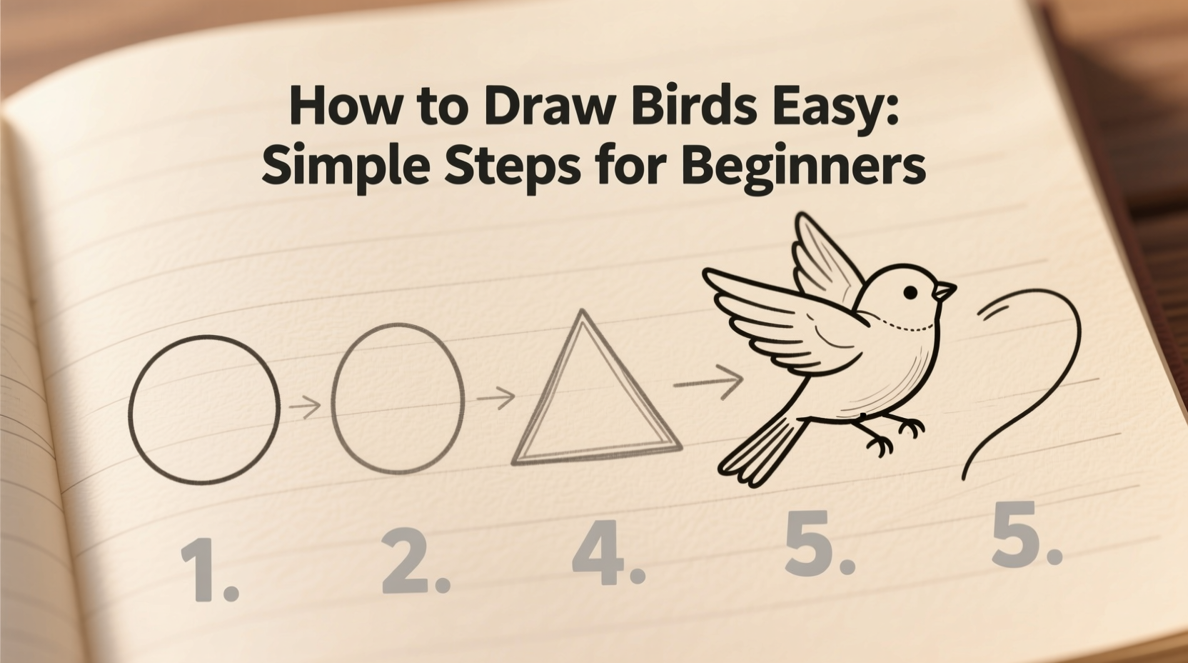 how to draw birds easy