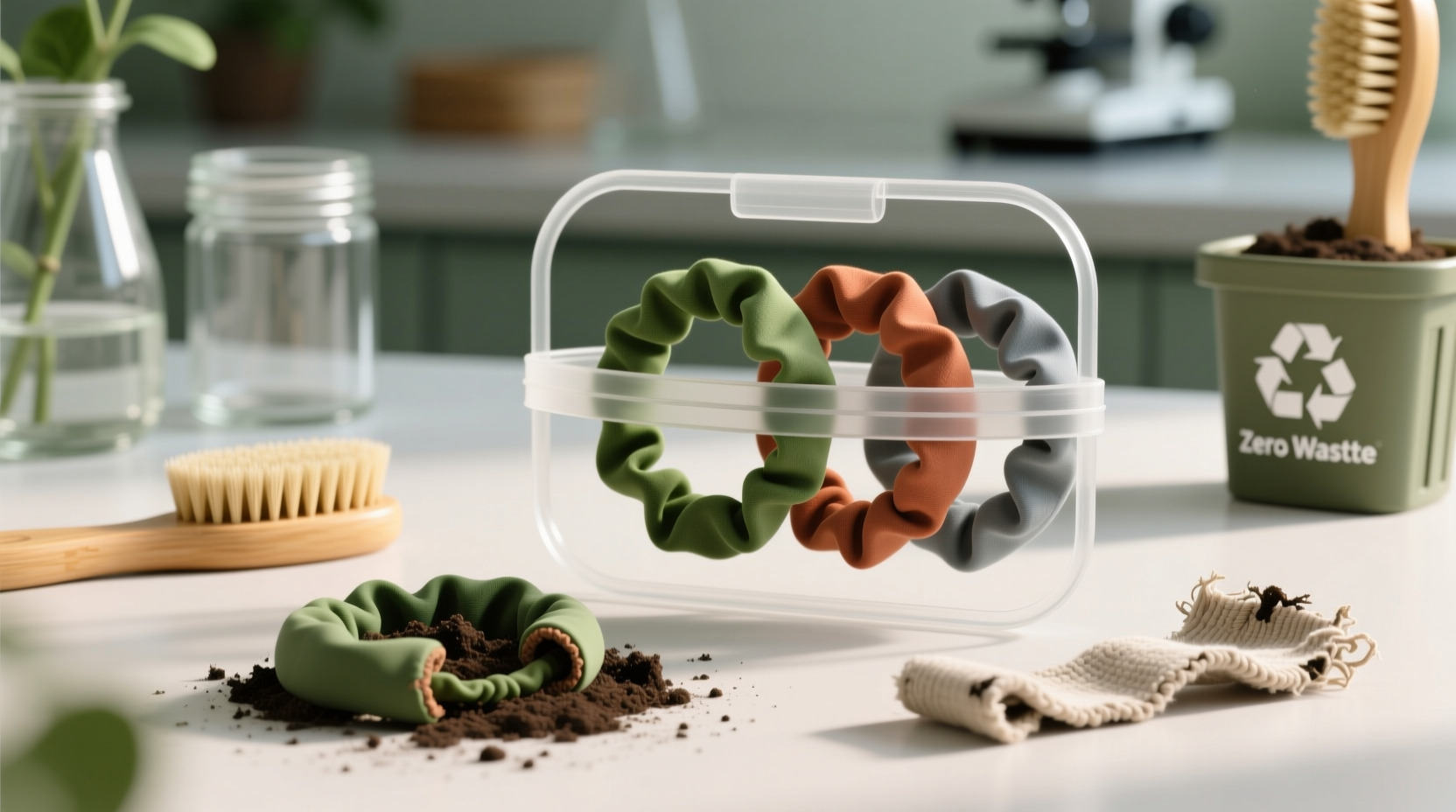 compostable hair ties vs organic cotton bands