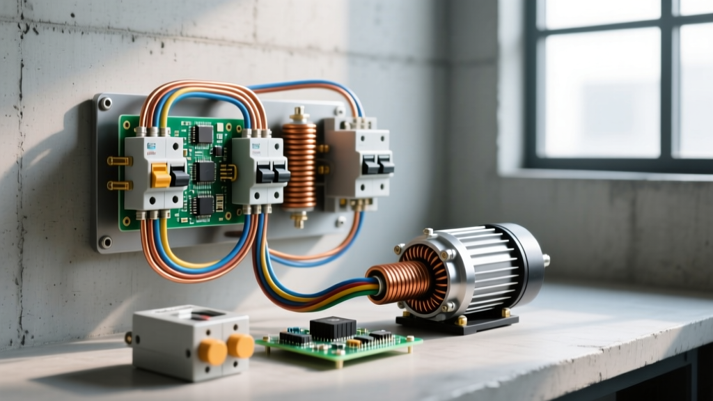 Reading a Motor and Shunt-Trip Breaker Diagram: Coil Wiring