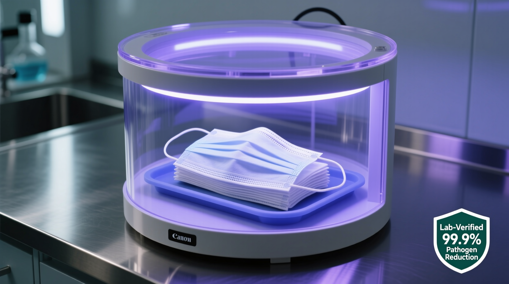 eco friendly mask sanitization with uv light boxes