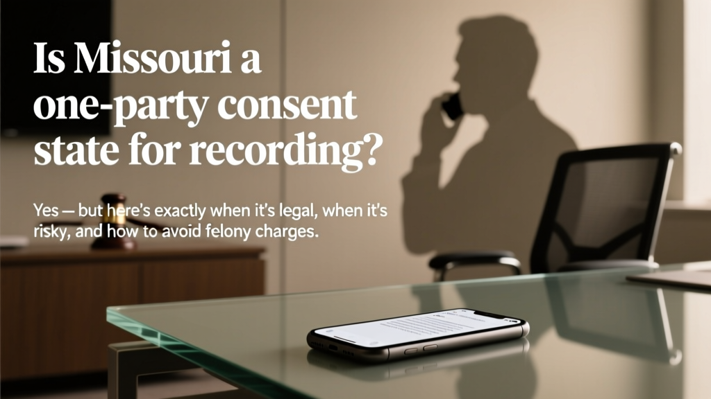 Missouri Recording Law: One-Party Consent Explained (2026)