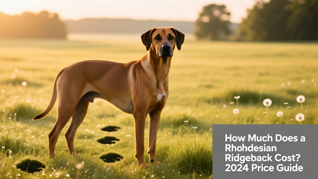 A confident Rhodesian Ridgeback standing alert on a sunlit grassy field, ridge clearly visible along its back
