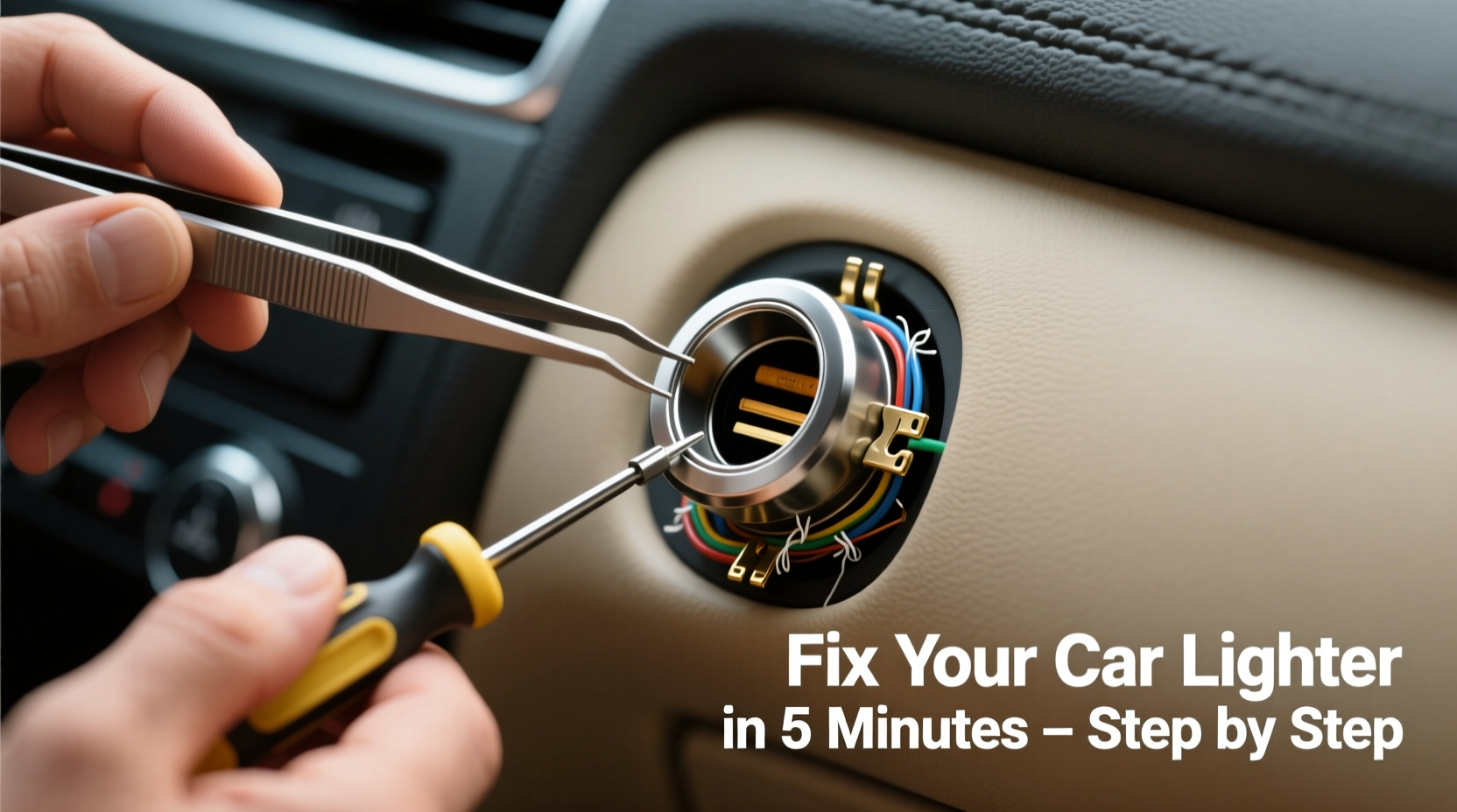 how to fix cigarette lighter socket in car