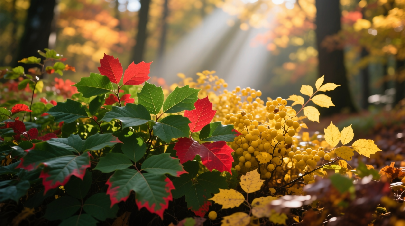 green red yellow leaf plant