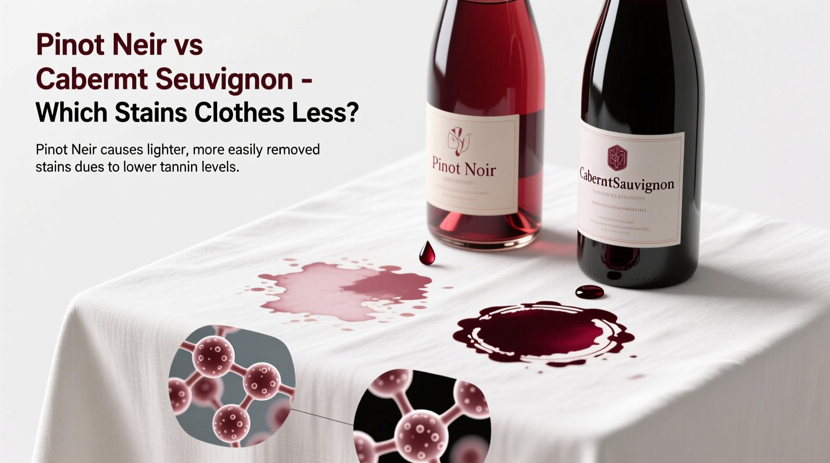 pinot noir vs cabernet sauvignon which red wine stains clothes less