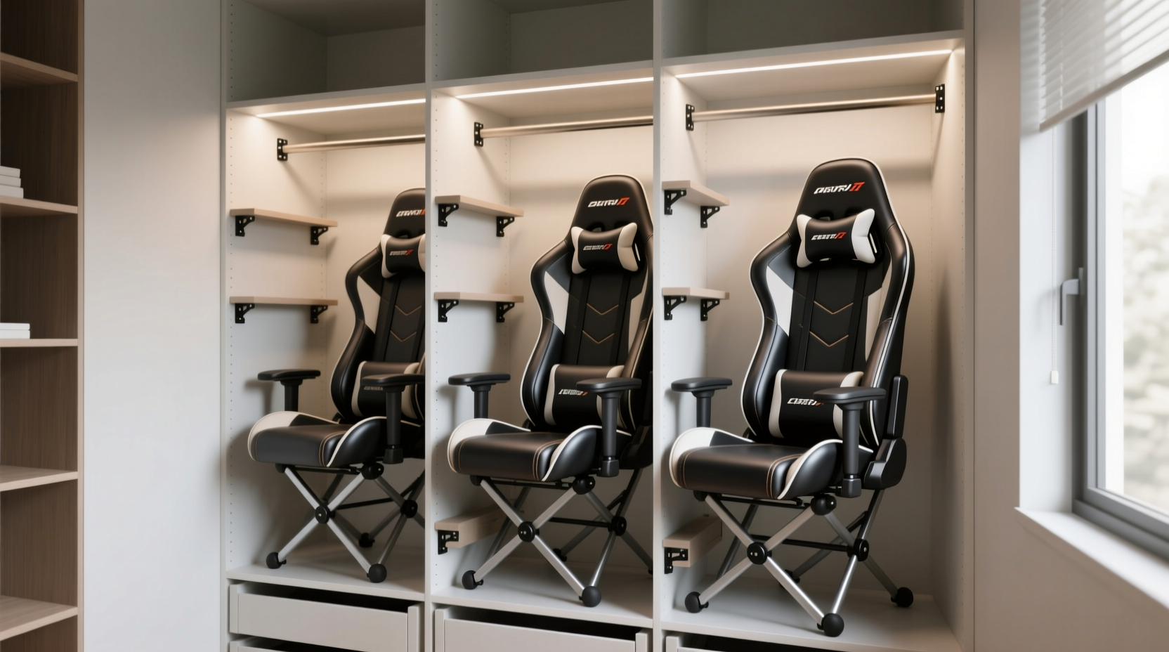 closet organization tips for gaming chairs
