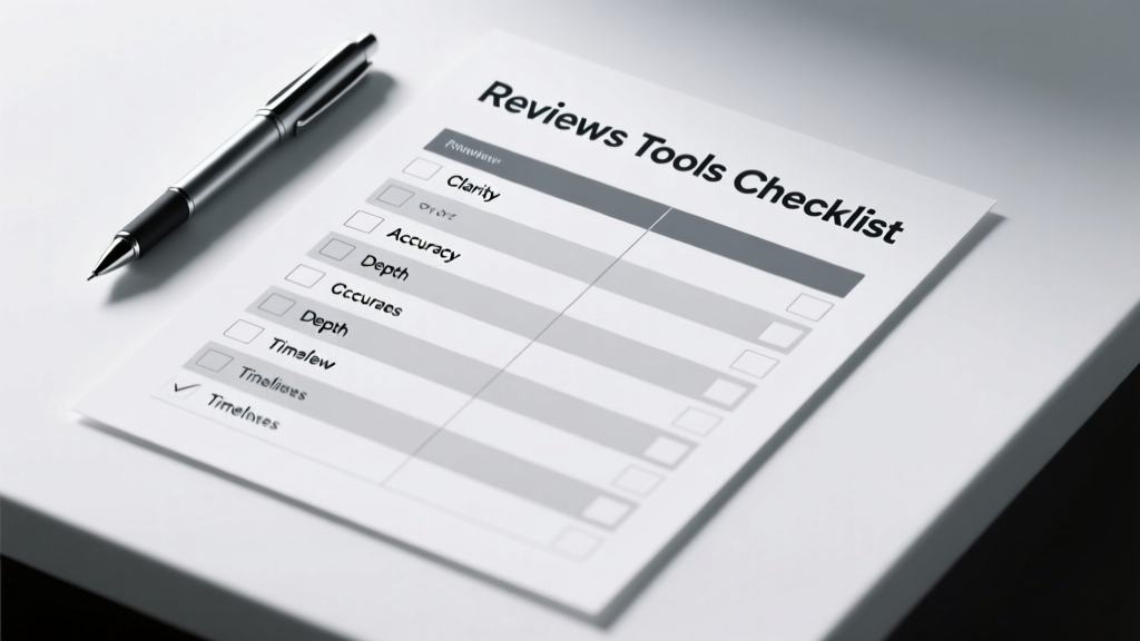 Reviews Tools Checklist: A Practical, Field-Tested Framework for Selecting the Right Software