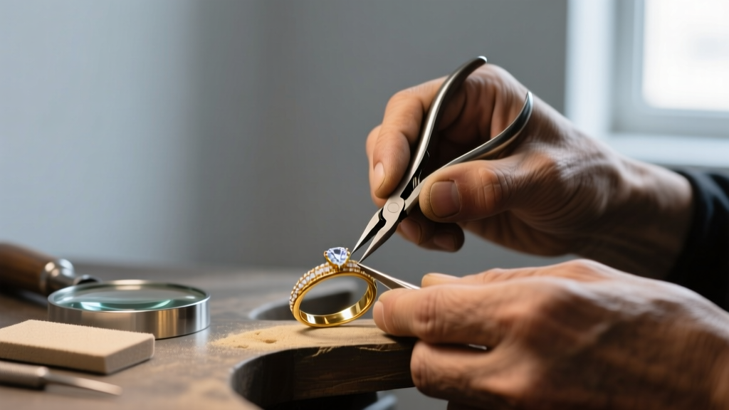 Macro shot of a jeweler