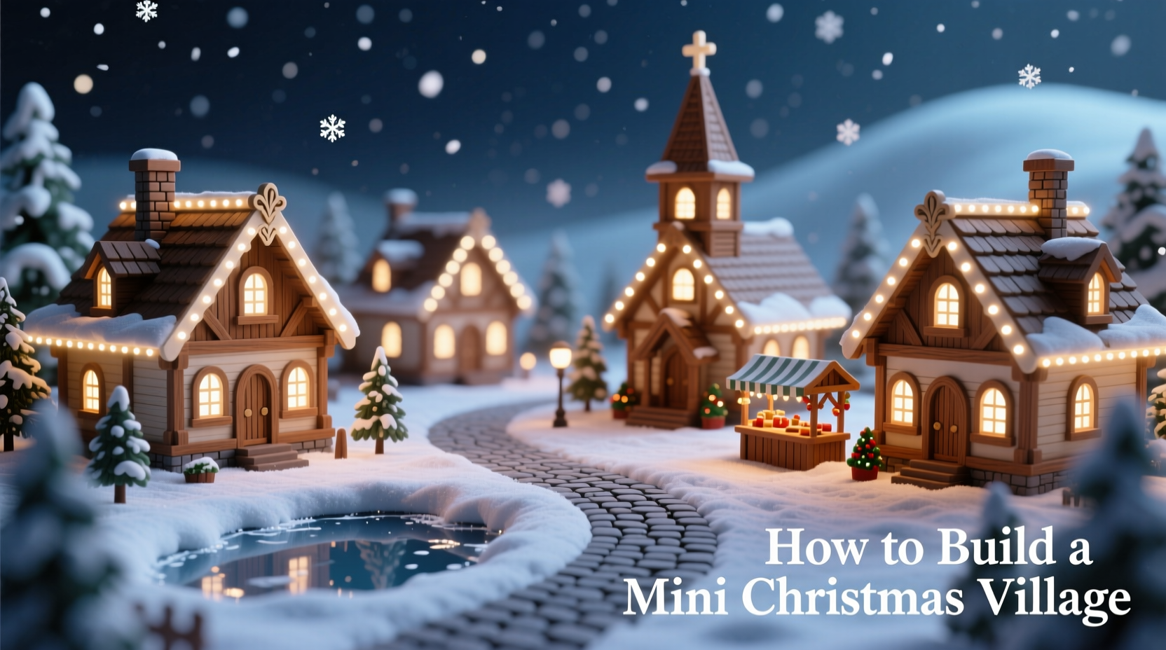 how to build a mini christmas village display using 3d printed houses and led lighting