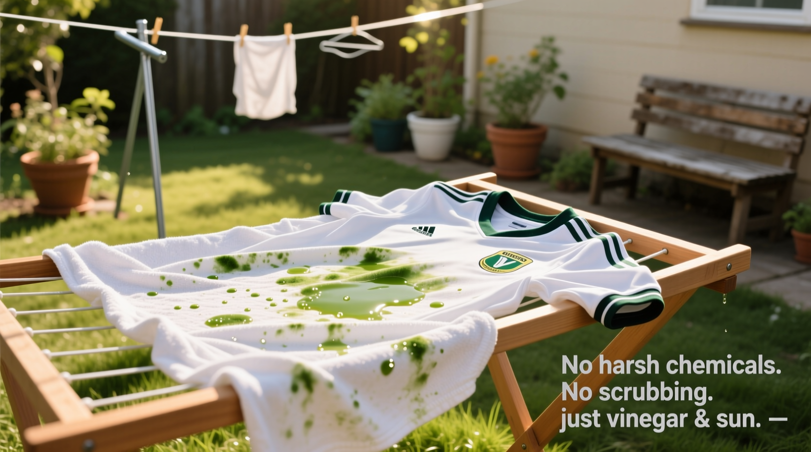 grass stain removal with vinegar sunlight