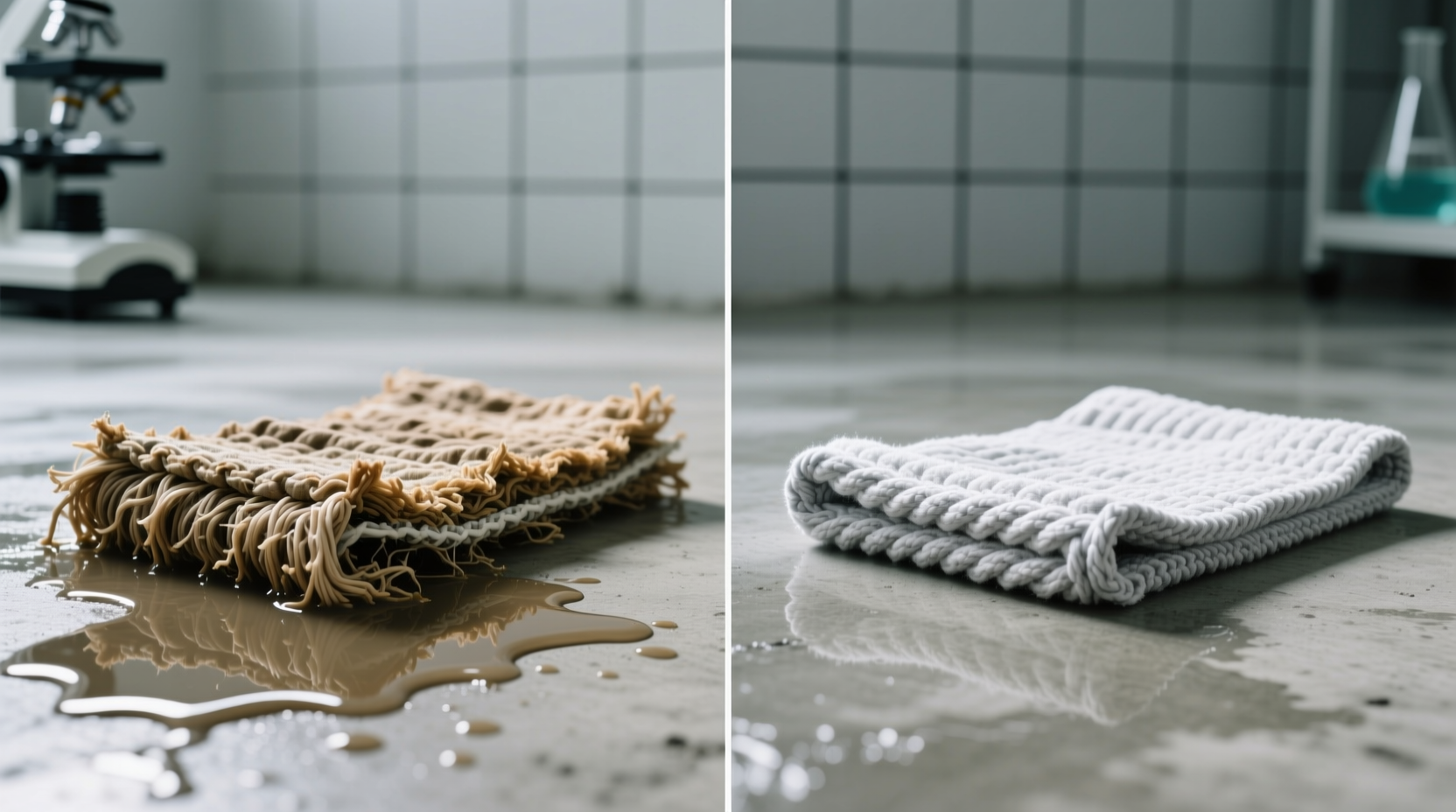 compostable vs washable mop pads absorbency after months