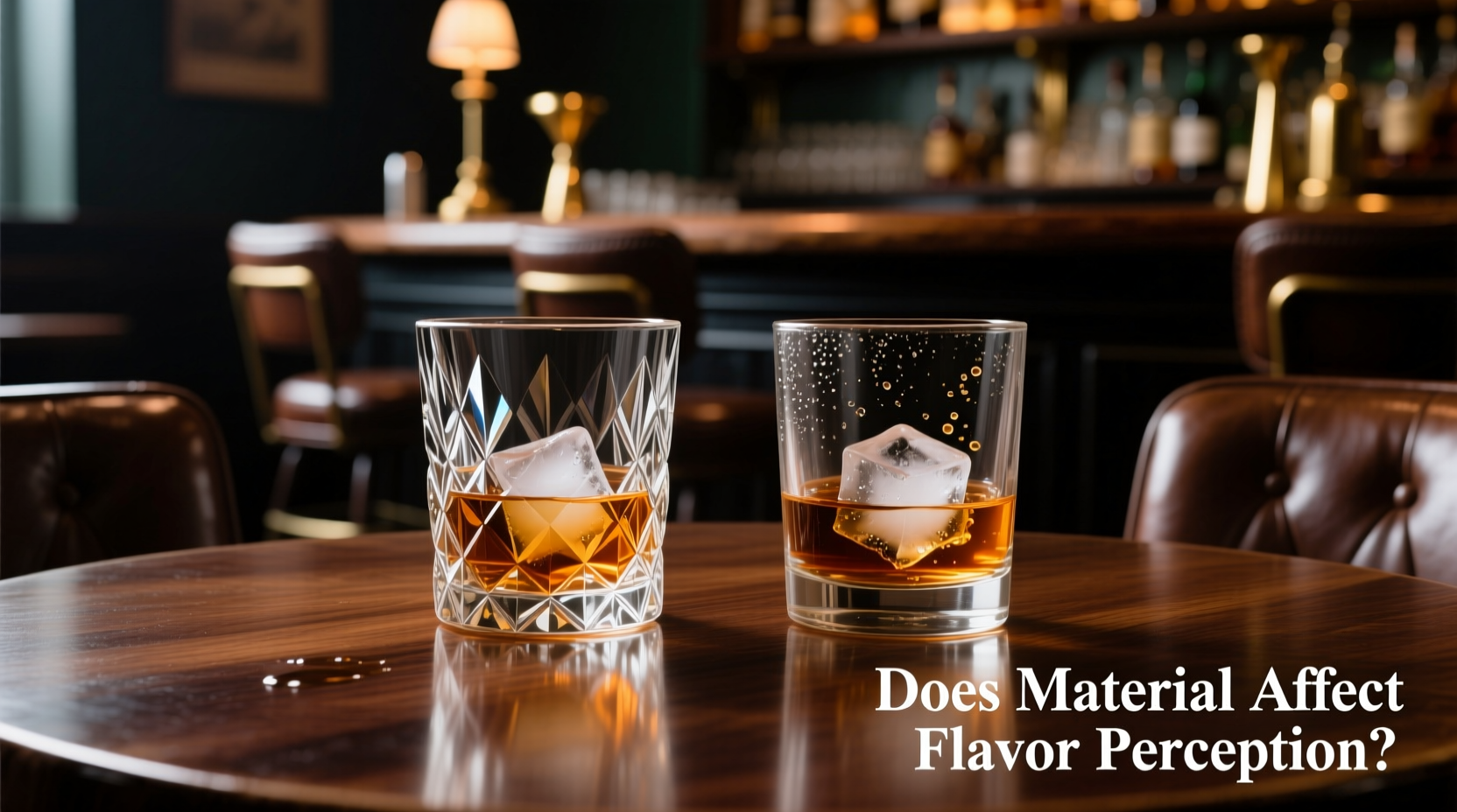 crystal vs glass whiskey glasses does material affect flavor perception