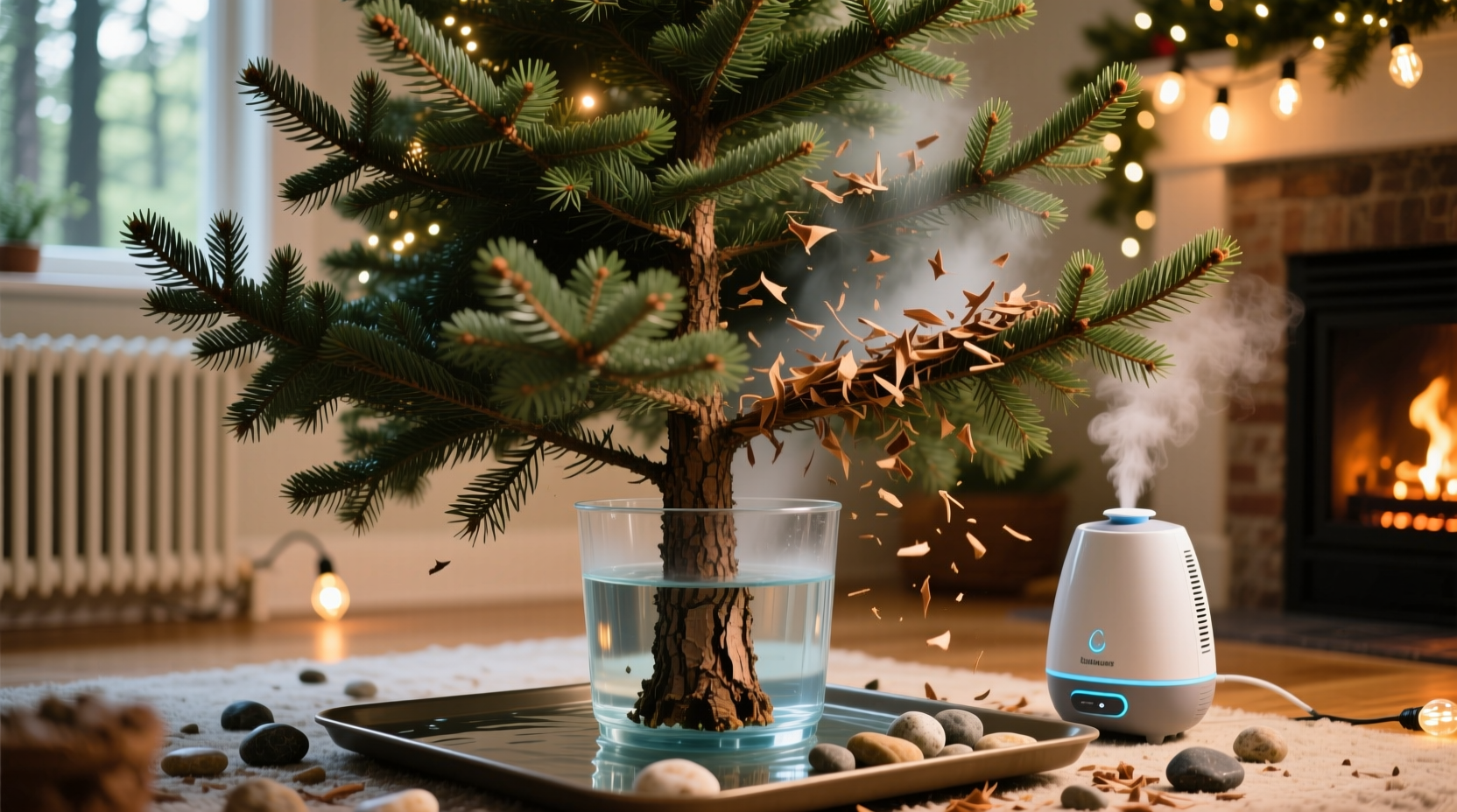 why does my christmas tree shed needles faster when using heated indoor air and how to fix it