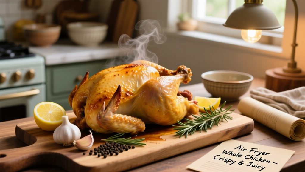 Crispy Juicy Whole Chicken in Air Fryer