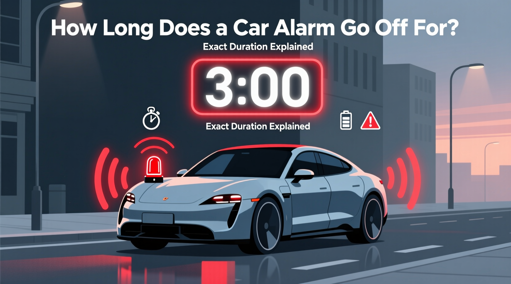 how long does a car alarm go off for