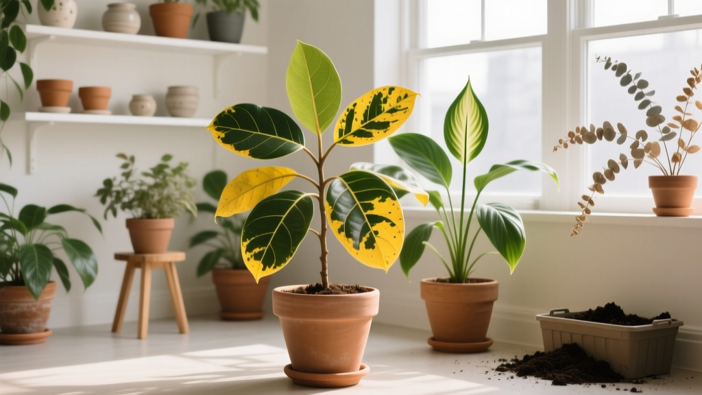 Feed Indoor Plants Naturally for Yellow Leaves