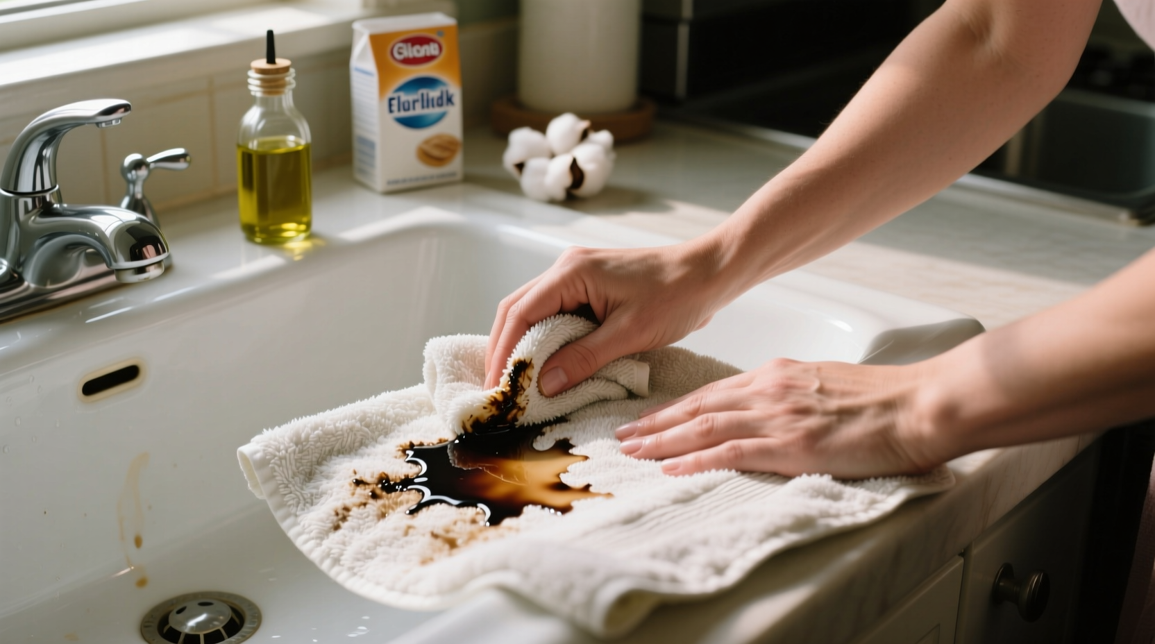 how to remove dried nail polish from bath towels