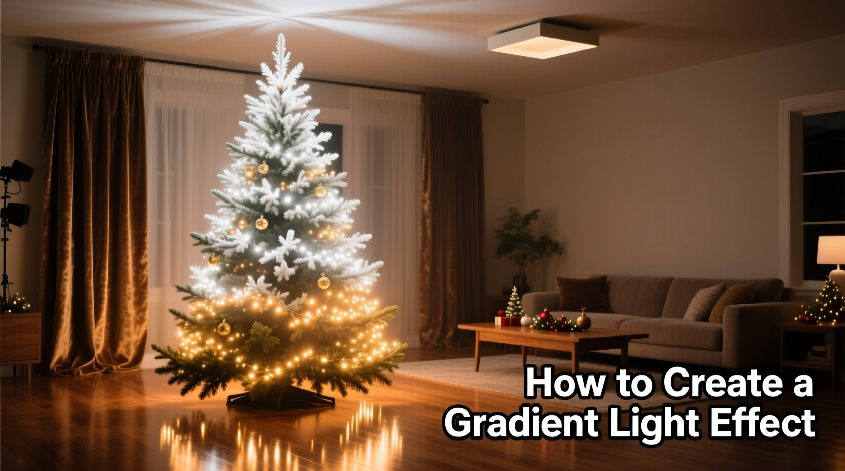 how to create a gradient light effect from top to bottom on your christmas tree