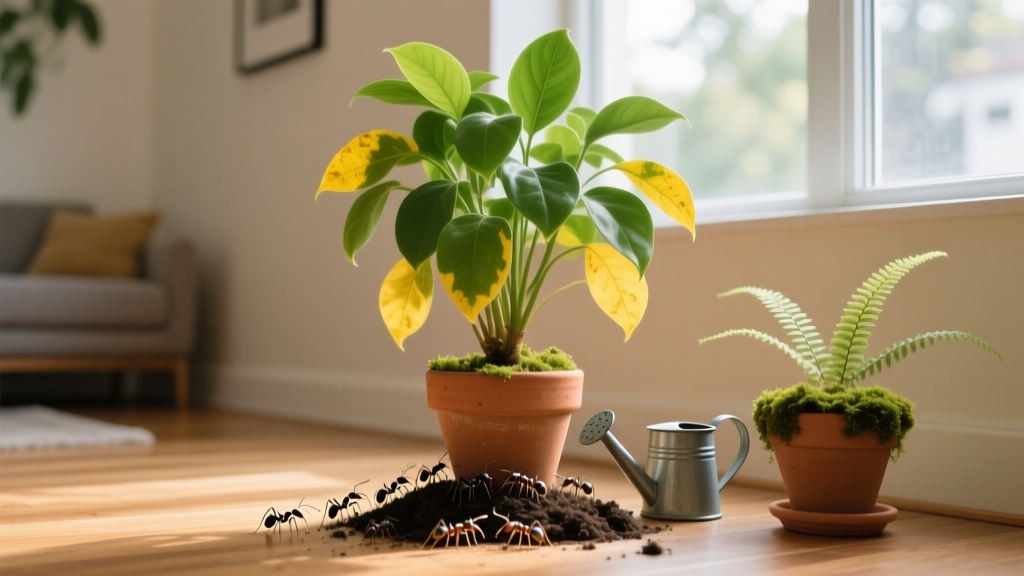 Ants in Indoor Plants? Yellow Leaves & Hidden Colonies