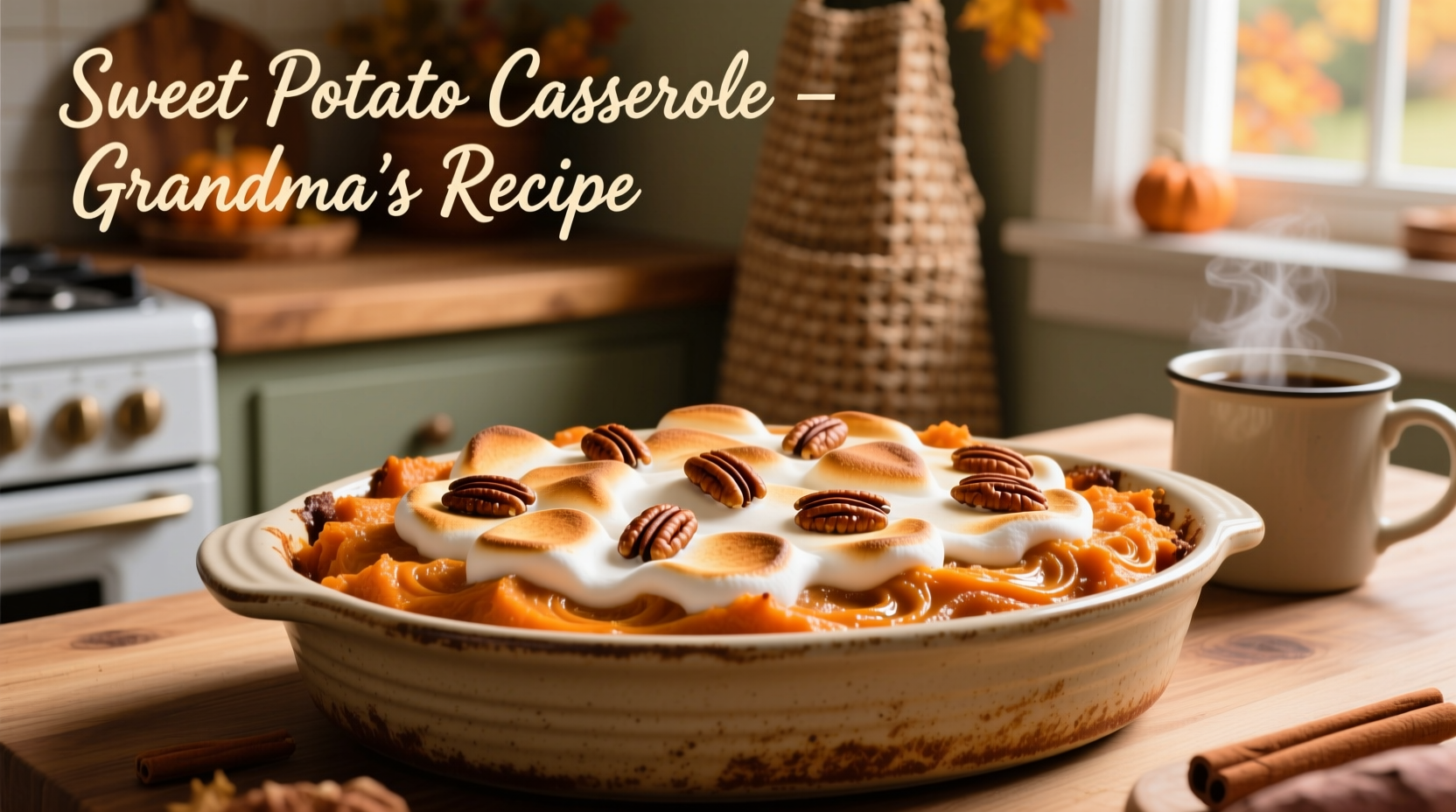 Perfect Sweet Potato Casserole with Pecans & Marshmallows