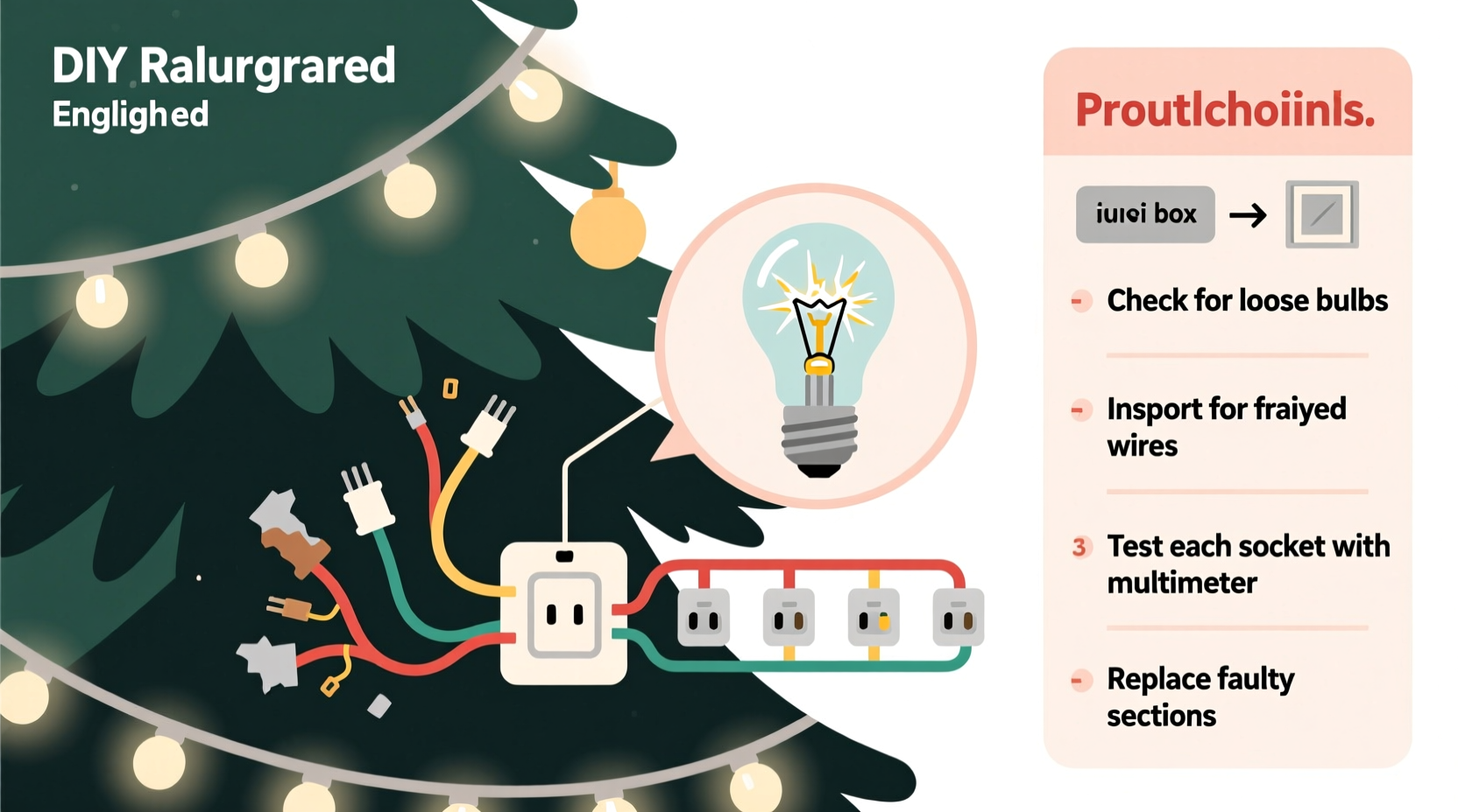 why does my pre lit tree have dark sections and how to troubleshoot wiring issues
