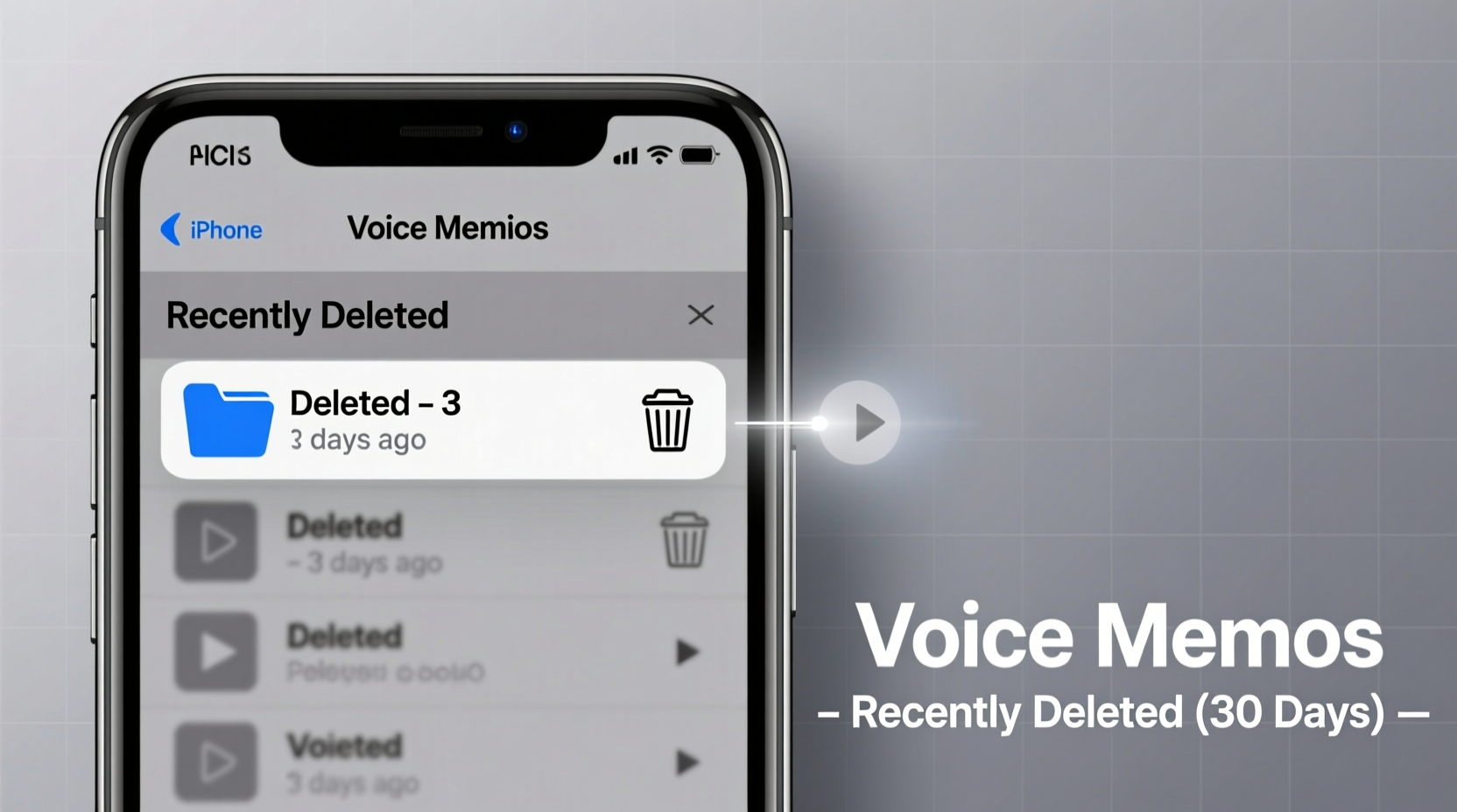 iphone voice memos not saving where do deleted recordings go