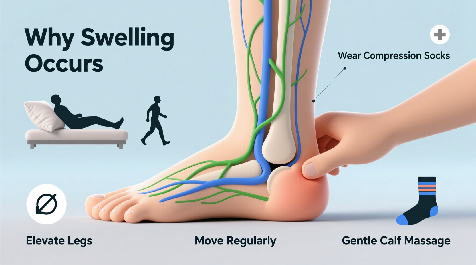 why does my ankle swell after sitting and quick fixes to improve circulation