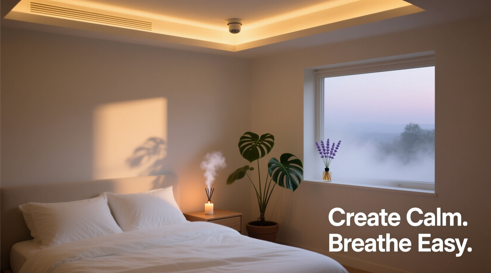 how to create a calming bedroom environment with scent and lighting hacks