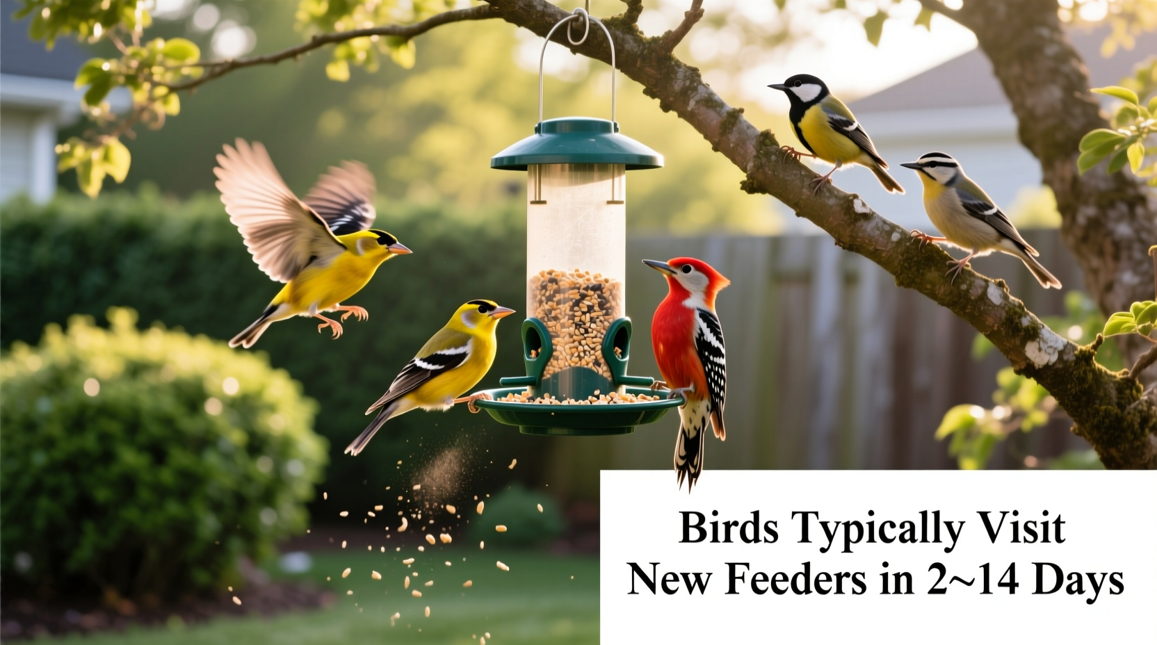 how long before birds come to a new feeder