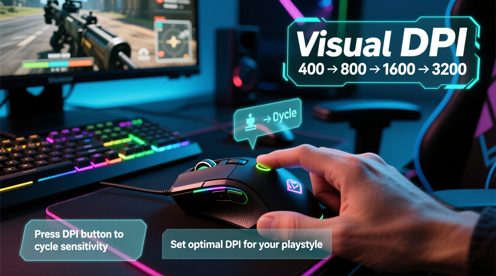 how to change dpi settings on gaming mouse for faster aim