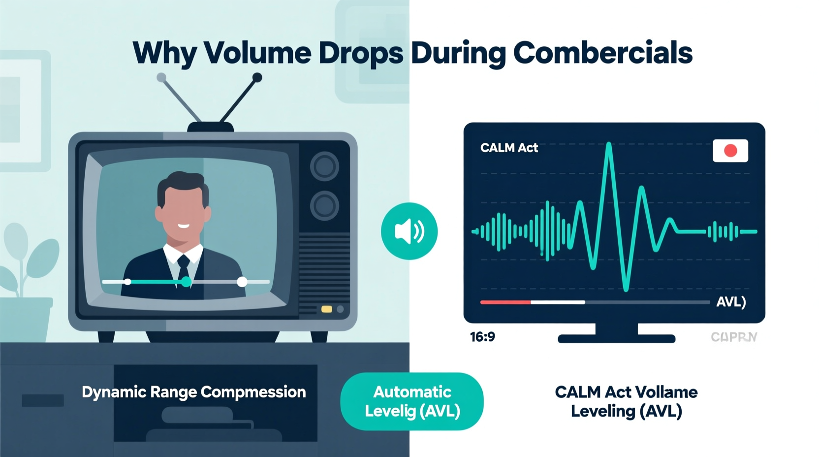 why does my tv volume drop during commercials can it be fixed