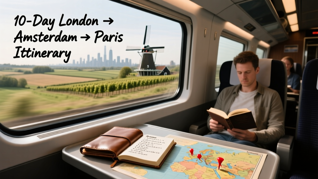 10-Day London, Amsterdam & Paris Itinerary: Efficient Multi-Modal Travel Planning