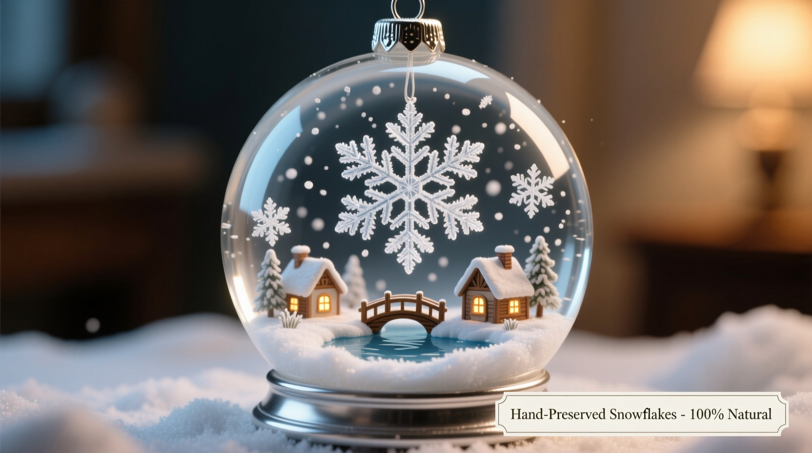 how to make a snow globe ornament with real snowflakes preserved safely