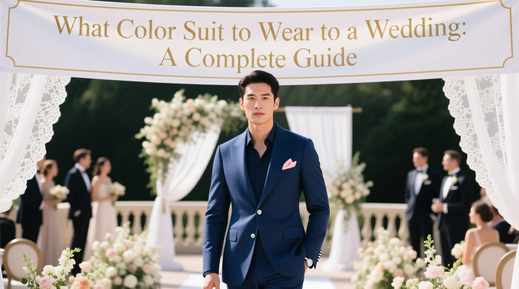 what color suit to wear to a wedding