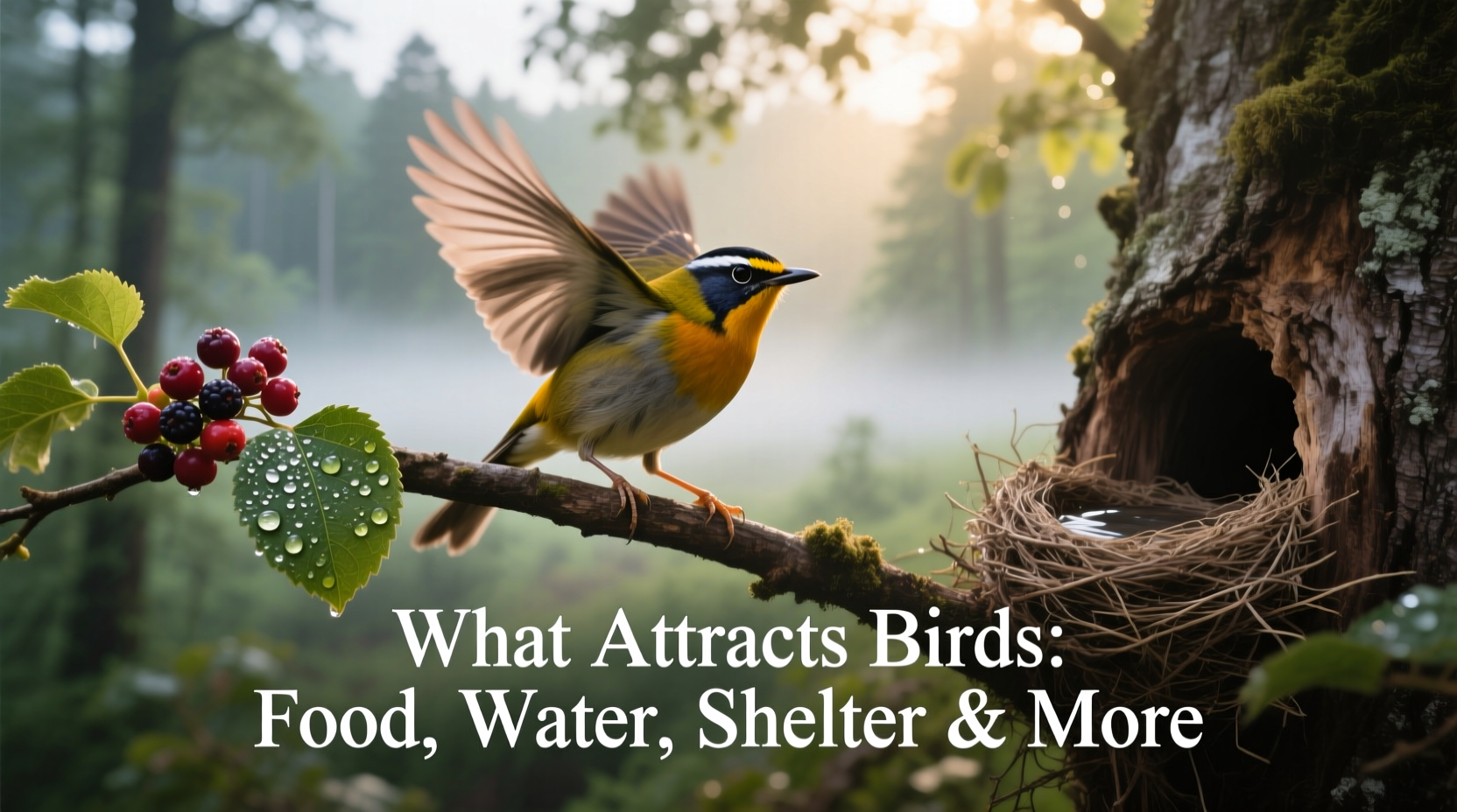 What Attracts Birds: Food, Water, Shelter & More
